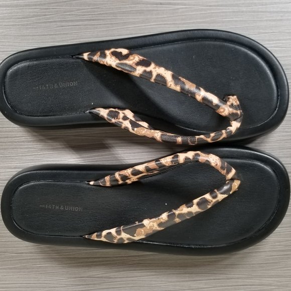 14th & Union Audrina Animal Print Flatform/Platform Sandal, Womens Size 9 M - Picture 6 of 8